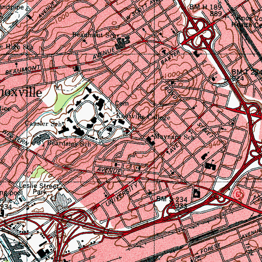 Topographic Map of McMillan Chapel, TN