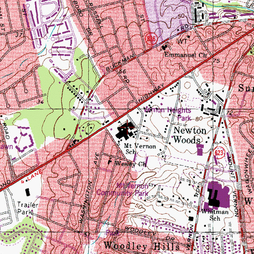 Topographic Map of Islamic Saudi Academy, VA