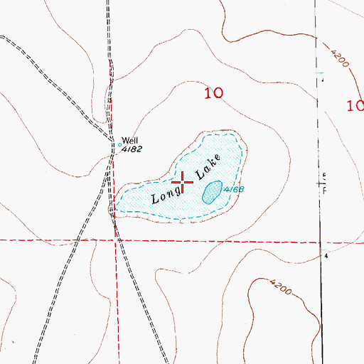 Topographic Map of Long Lake, CO