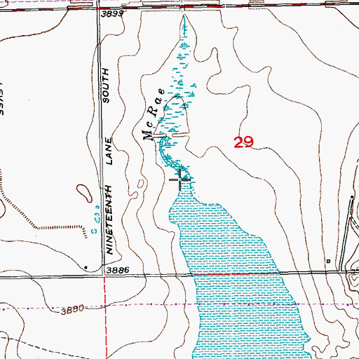 Topographic Map of McRae Arroyo, CO