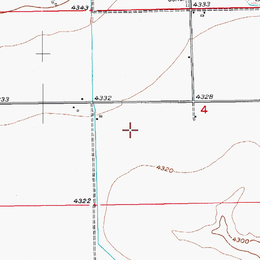 Topographic Map of Kicking Bird Canal, CO