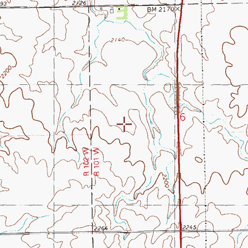 Topographic Map of Township of Tri, ND