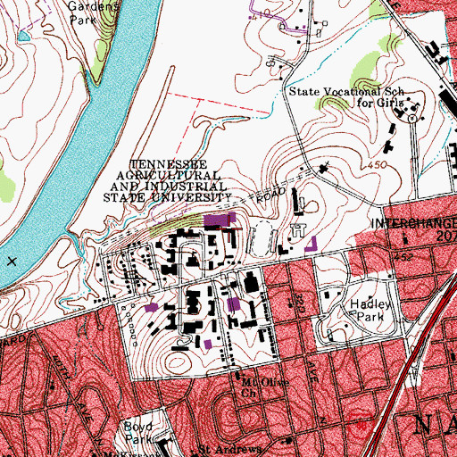 Topographic Map of Mary L Wilson Residence Center, TN