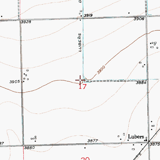 Topographic Map of Lubers Ditch, CO