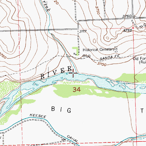 Topographic Map of Graveyard Creek, CO