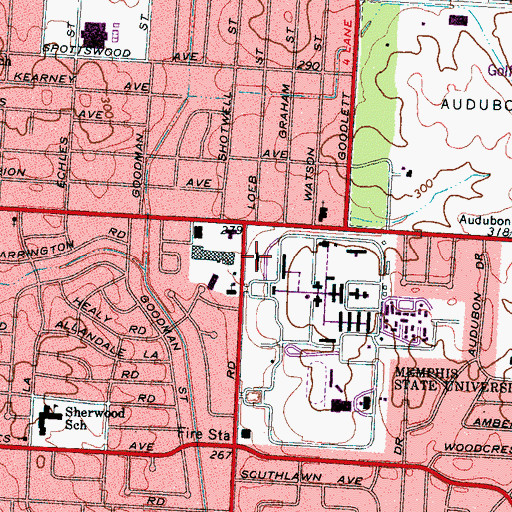 Topographic Map of Suzuki String Building, TN