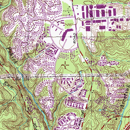 Topographic Map of Saratoga Elementary School, VA