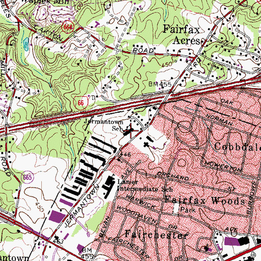 Topographic Map of Providence Elementary School, VA