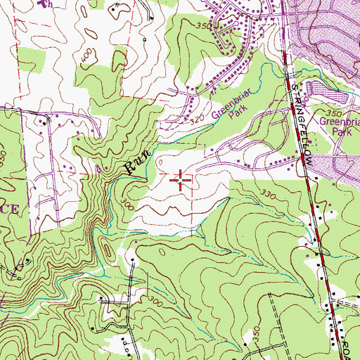 Topographic Map of Poplar Tree Elementary School, VA