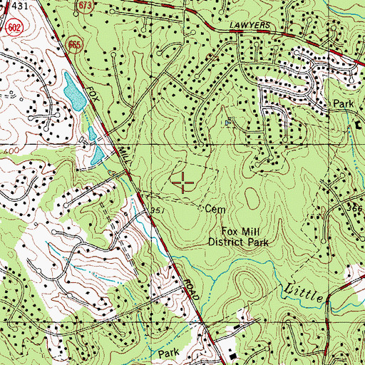 Topographic Map of Crossfield Elementary School, VA