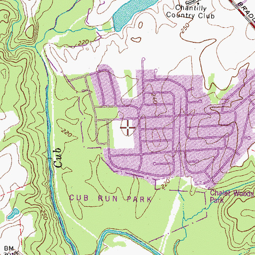 Topographic Map of Deer Park Elementary School, VA