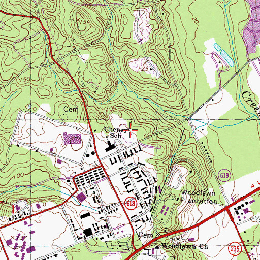 Topographic Map of Fort Belvoir Elementary School, VA