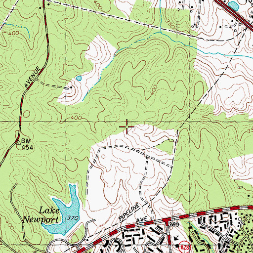 Topographic Map of Buzz Aldrin Elementary School, VA