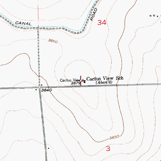 Topographic Map of Cactus View School, CO