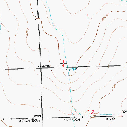 Topographic Map of Marburg Ditch, CO