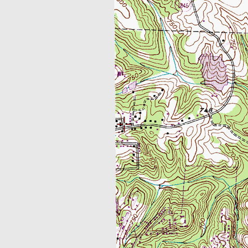 Topographic Map of Arlington Heights Free Will Baptist Church, NC