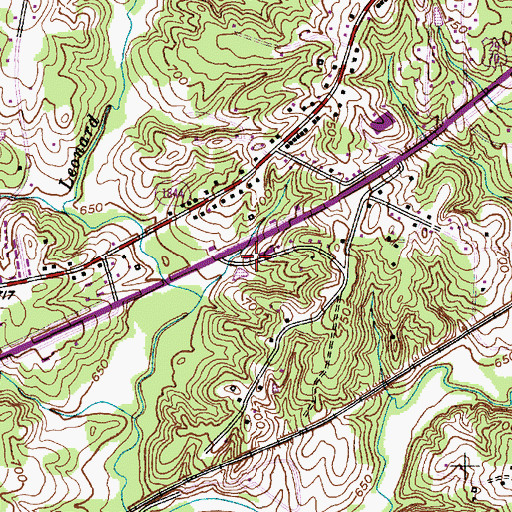 Topographic Map of Church of Christ, NC