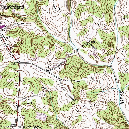 Topographic Map of Faith Baptist Tabernacle, NC