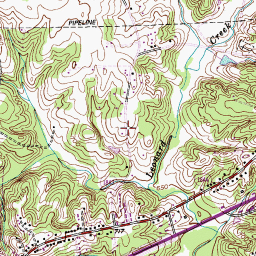 Topographic Map of Gethsemane Baptist Temple, NC