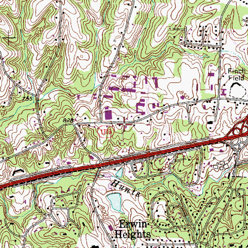 Topographic Map of Gospel Light Free Will Baptist Church, NC