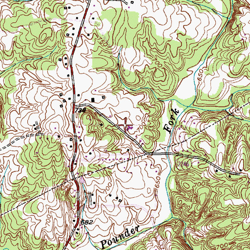 Topographic Map of Grace Alliance Church, NC