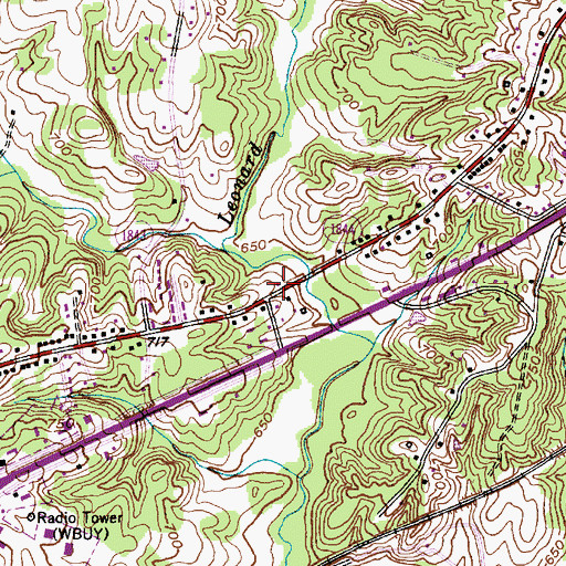 Topographic Map of Pilgrim Free Will Baptist Church, NC