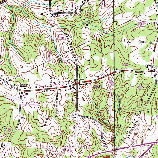 Topographic Map of Wayside Tabernacle Church, NC