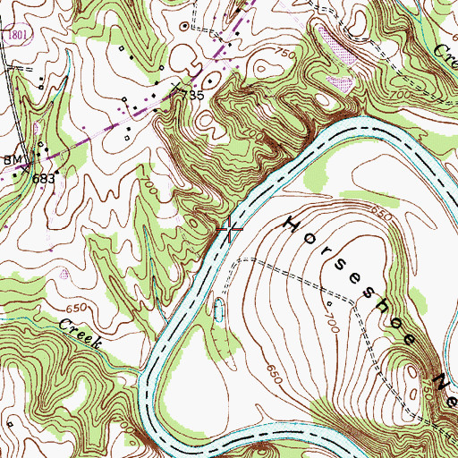 Topographic Map of Clicks Ferry (historical), NC