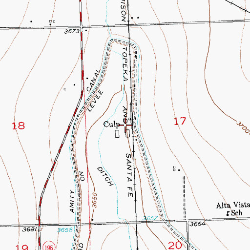 Topographic Map of Culp, CO