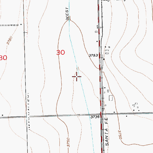 Topographic Map of West May Valley Drainage Ditch, CO