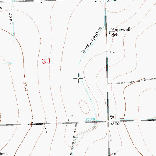 Topographic Map of Wheatridge Lateral, CO