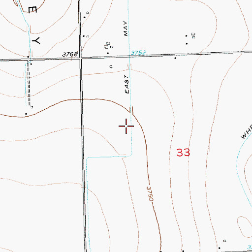 Topographic Map of East May Valley Ditch, CO
