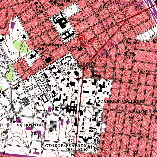 Topographic Map of Owen Graduate School of Management, TN