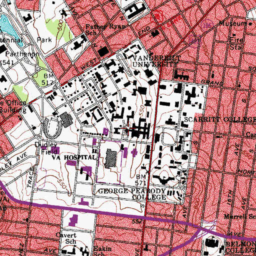 Topographic Map of Zerfoss Health Center, TN