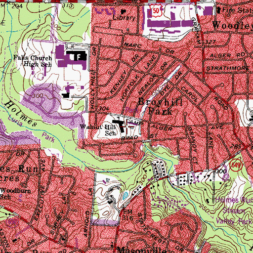 Topographic Map of Walnut Hill Center, VA