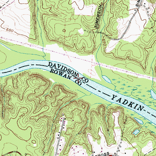 Topographic Map of Brown Ferry (historical), NC
