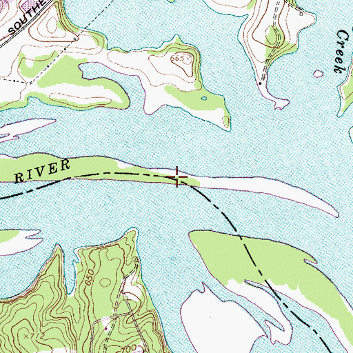 Topographic Map of Trading Ford (historical), NC