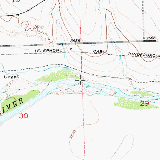 Topographic Map of Cottonwood Creek, CO