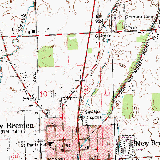 Topographic Map of Faith Alliance Church, OH
