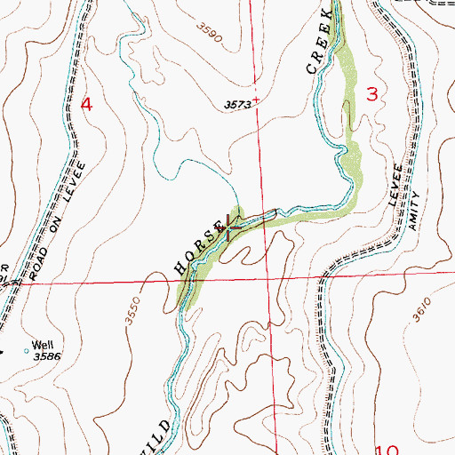 Topographic Map of West Horse Creek, CO