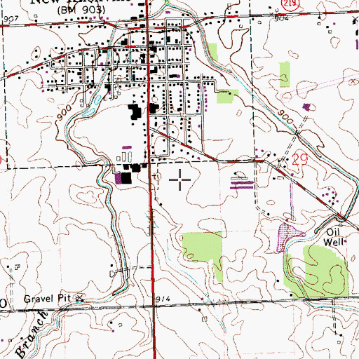 Topographic Map of New Knoxville Community Park, OH