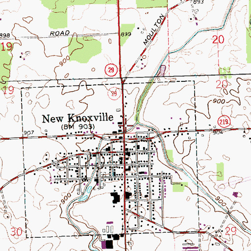 Topographic Map of Washington Township House, OH