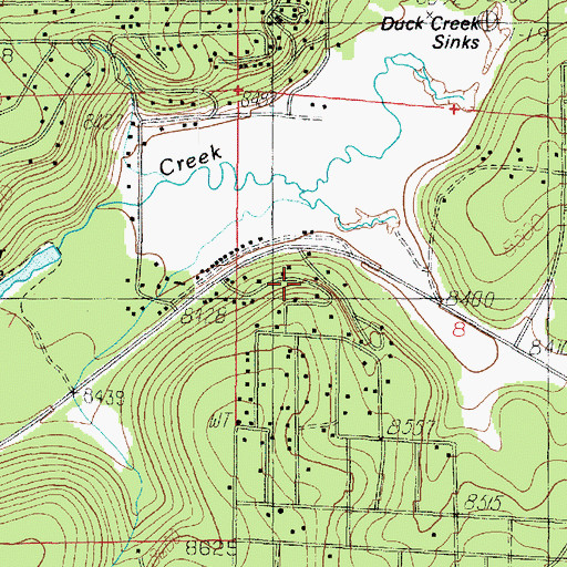 Topographic Map of Duck Creek Village, UT