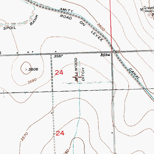 Topographic Map of Millwood Ditch, CO