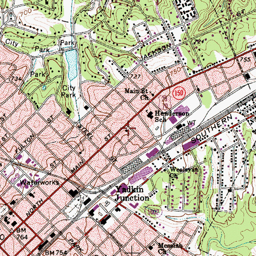 Topographic Map of Church of Christ, NC