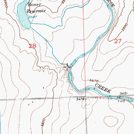 Topographic Map of Pauls Arroyo, CO