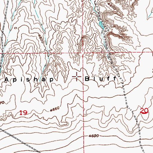 Topographic Map of Apishapa Bluff, CO