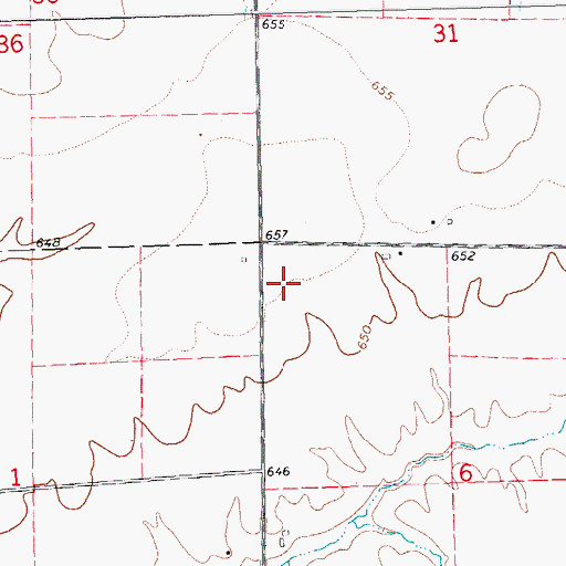 Topographic Map of Moore Cemetery, IL