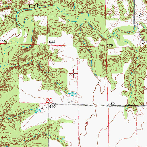 Topographic Map of Gunning Cemetery, IL