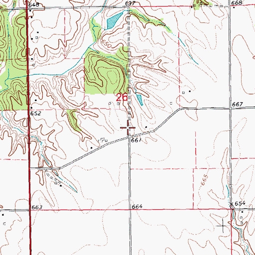 Topographic Map of Spring Grove Cemetery, IL